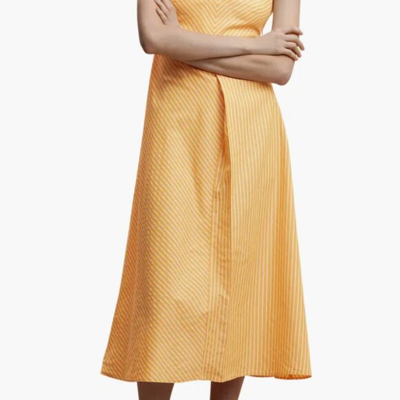 NWT MANGO Yellow Stripe A-Line Sundress from Nordstrom - Picture 2 of 7